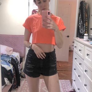 Neon orange topshop crop